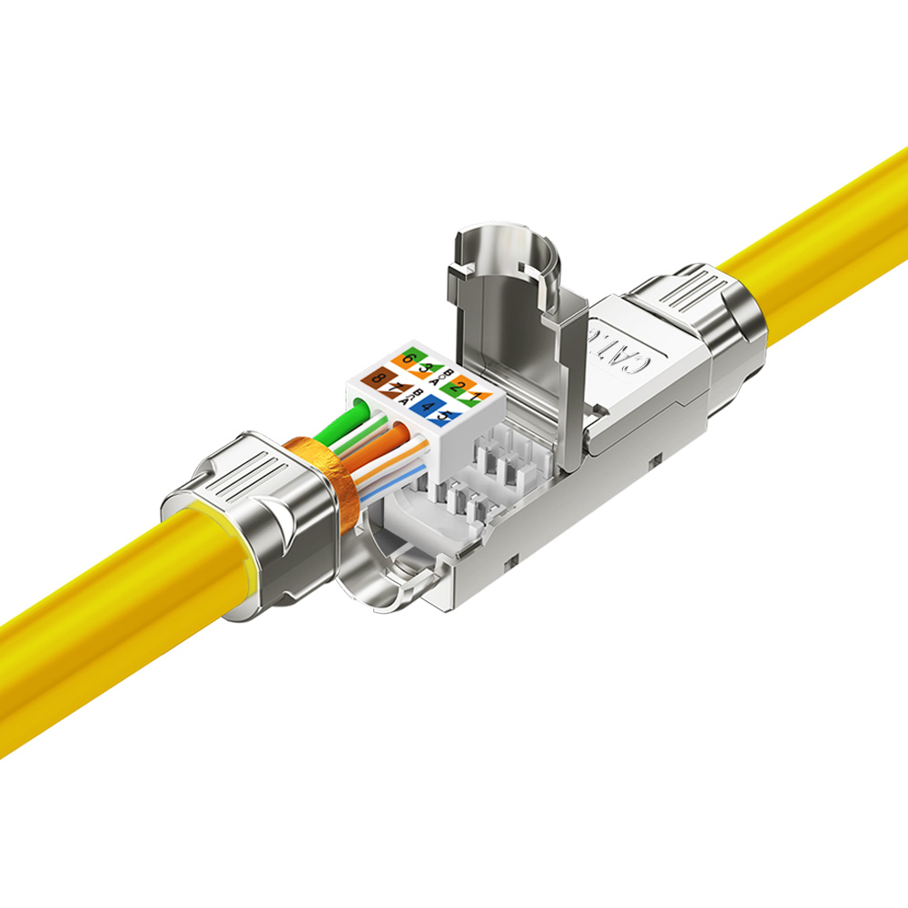 Toolless Shielded Cat.6A Ethernet Cable Extender