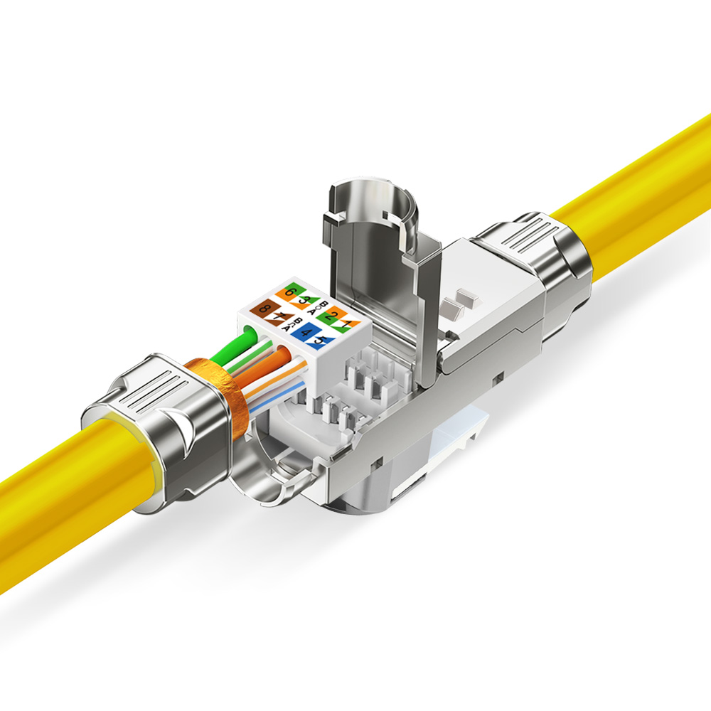 Hinged-Cover Toolless Ethernet Cable Extender