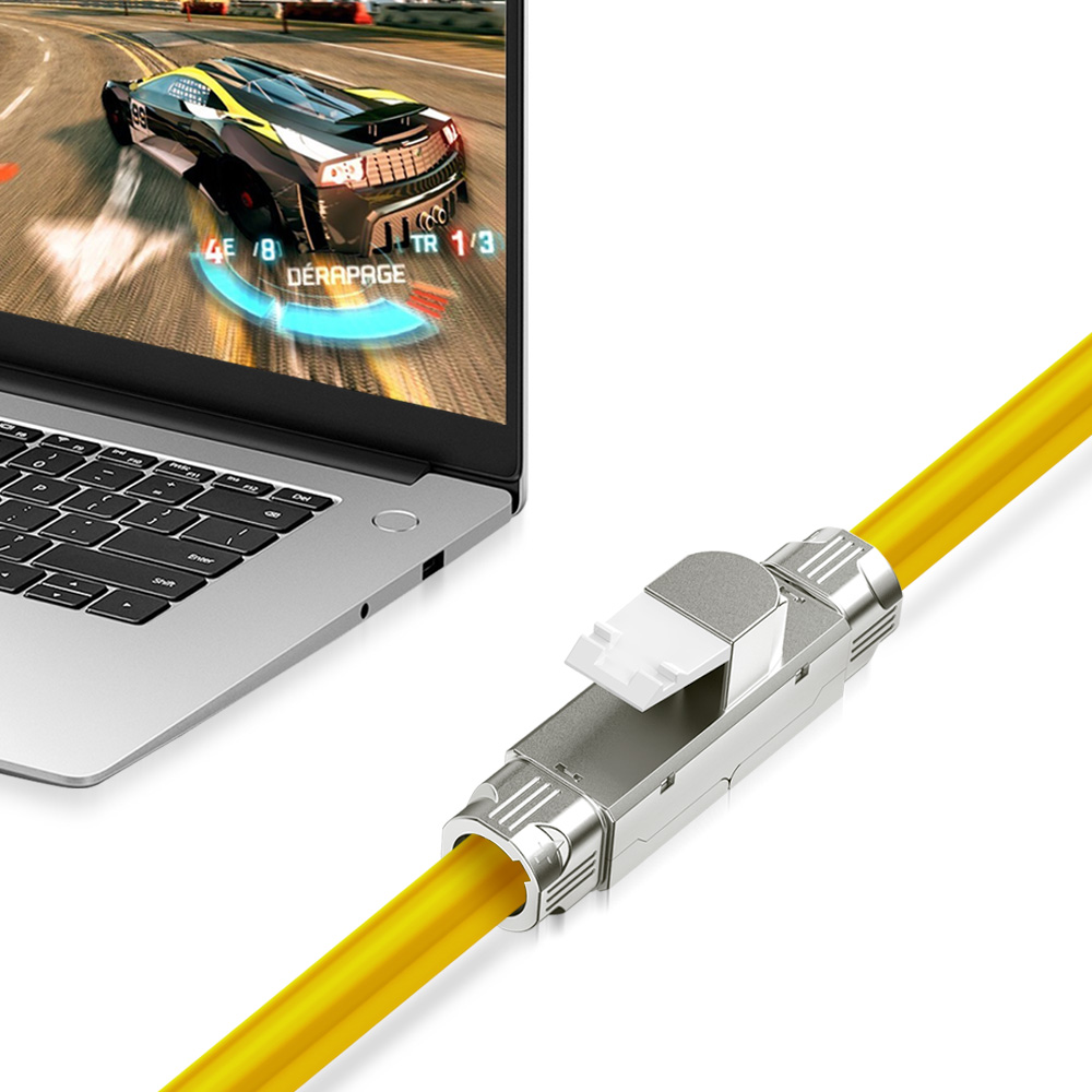 Hinged-Cover Toolless Ethernet Cable Extender