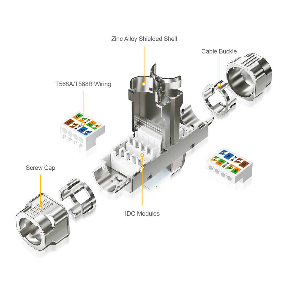 Hinged-Cover Toolless Ethernet Cable Extender