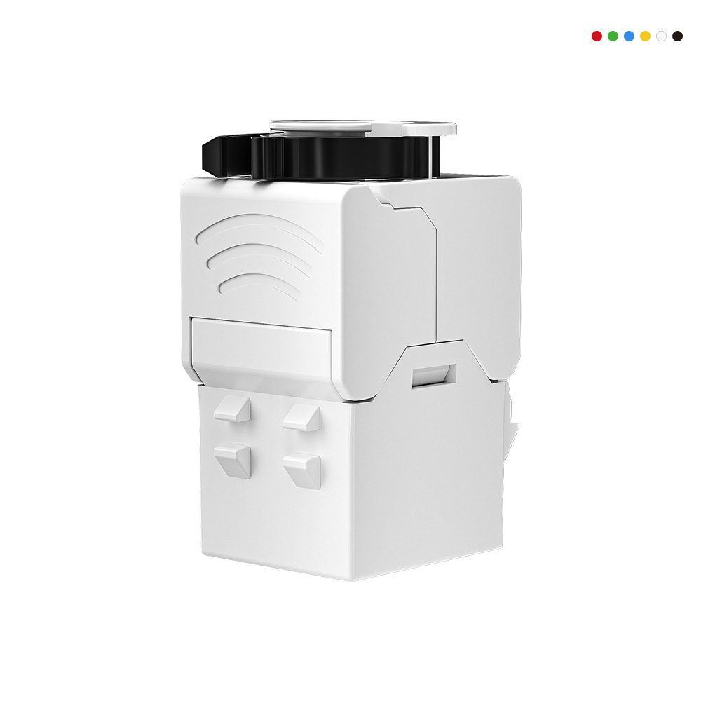 Grip-Textured Ultra-Short Toolless UTP RJ45 Keystone Jack
