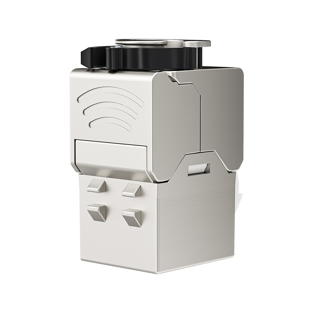 Compact Shielded Toolless RJ45 Keystone Jack