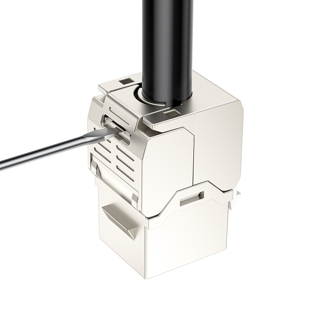 Ultra-Short Shielded RJ45 Keystone Jack