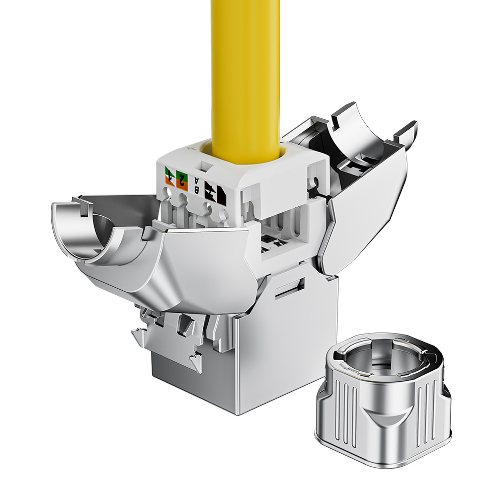 Cat.8 Shielded Toolless RJ45 Keystone Jack