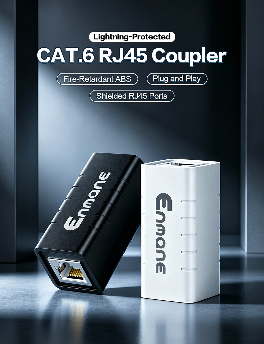 Lightning-Protected Shielded Cat.6 RJ45 Coupler