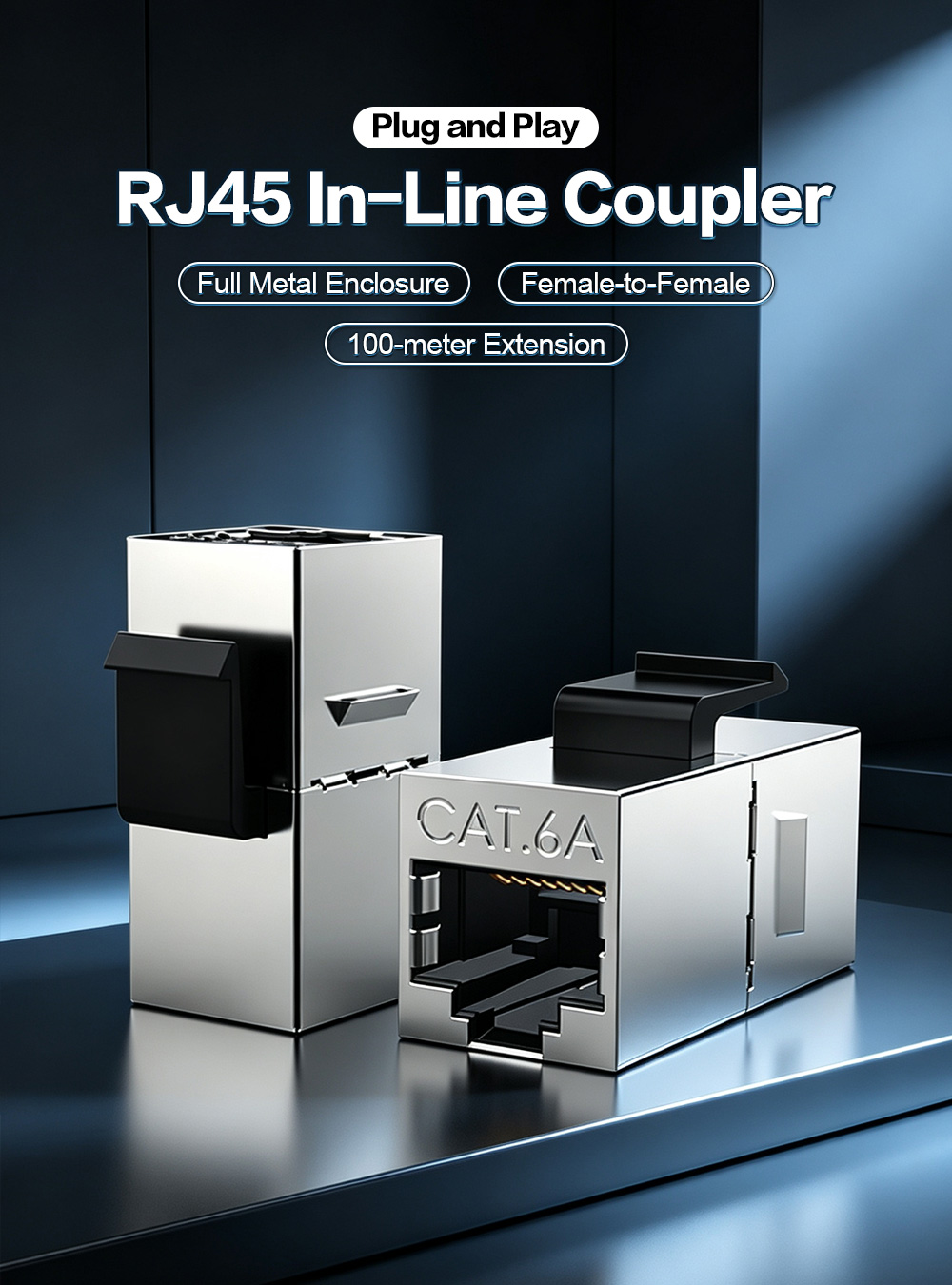 Multi-Category Shielded RJ45 In-Line Coupler