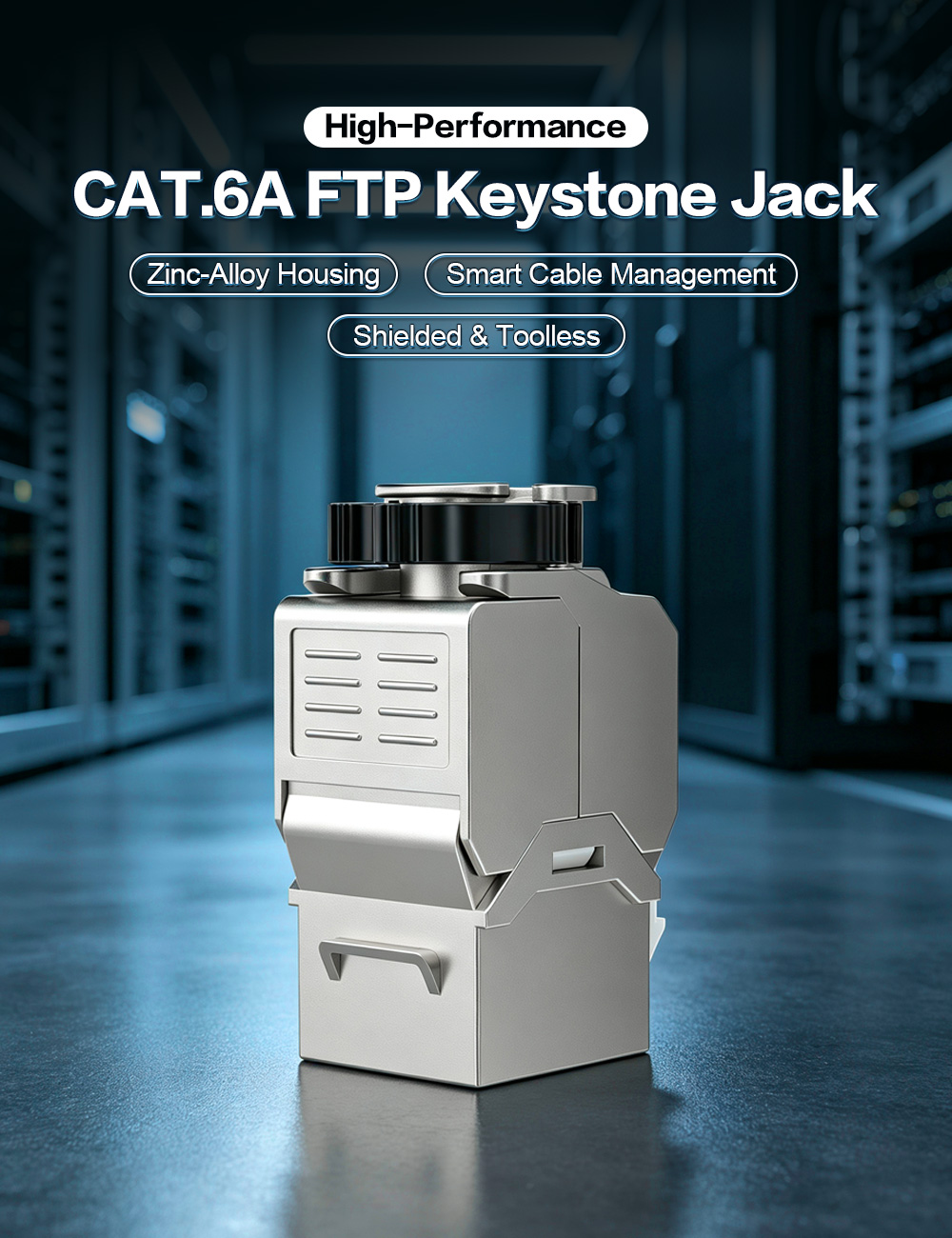 High-Speed Shielded Toolless RJ45 Keystone Jack