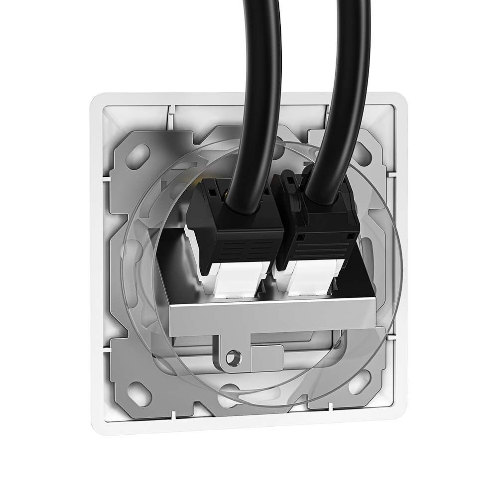 Ultra-Short UTP RJ45 Keystone Jack with Quick-Lock Cover