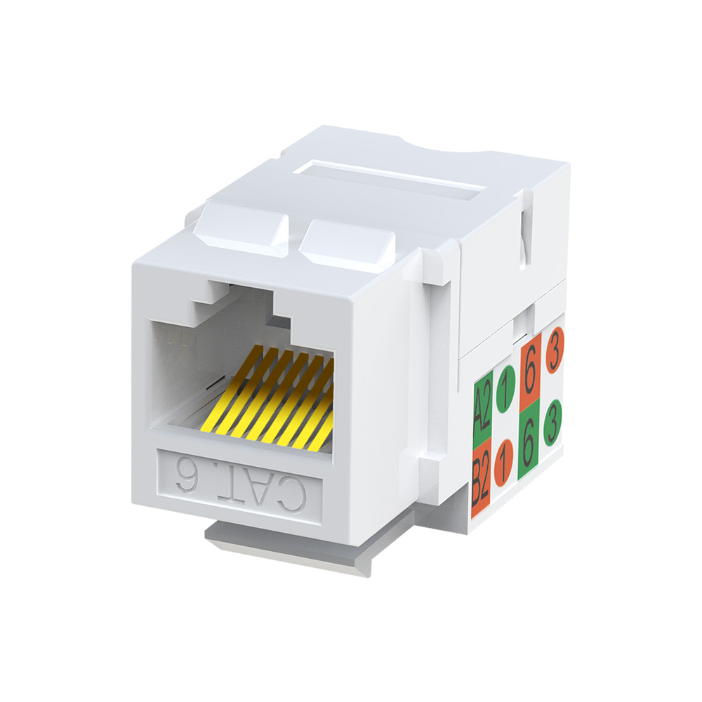 90° Cat.6 UTP RJ45 Keystone Jack