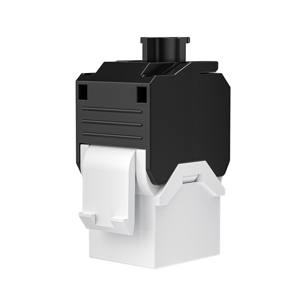 Ribbed-Cover Toolless UTP RJ45 Keystone Jack