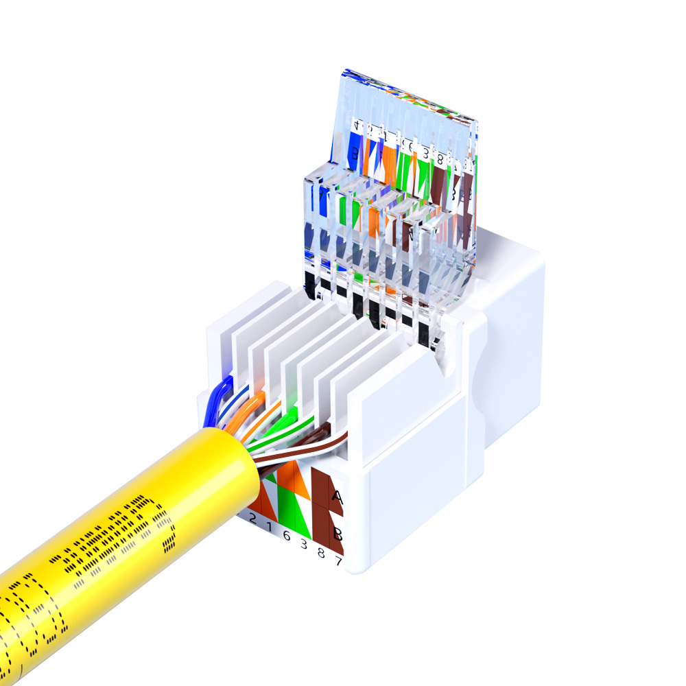 Ultra-Short Cat.6 UTP RJ45 Keystone Jack