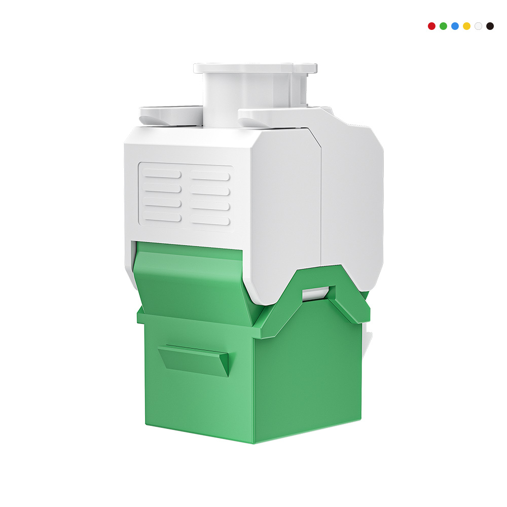 Colour-Coded Wear-Resistant Toolless UTP RJ45 Keystone Jack