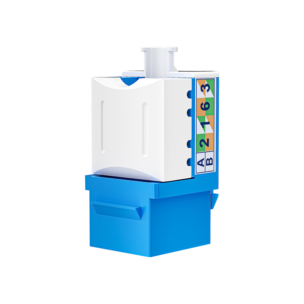 90° UTP RJ45 Keystone Jack with Side Wiring Guide