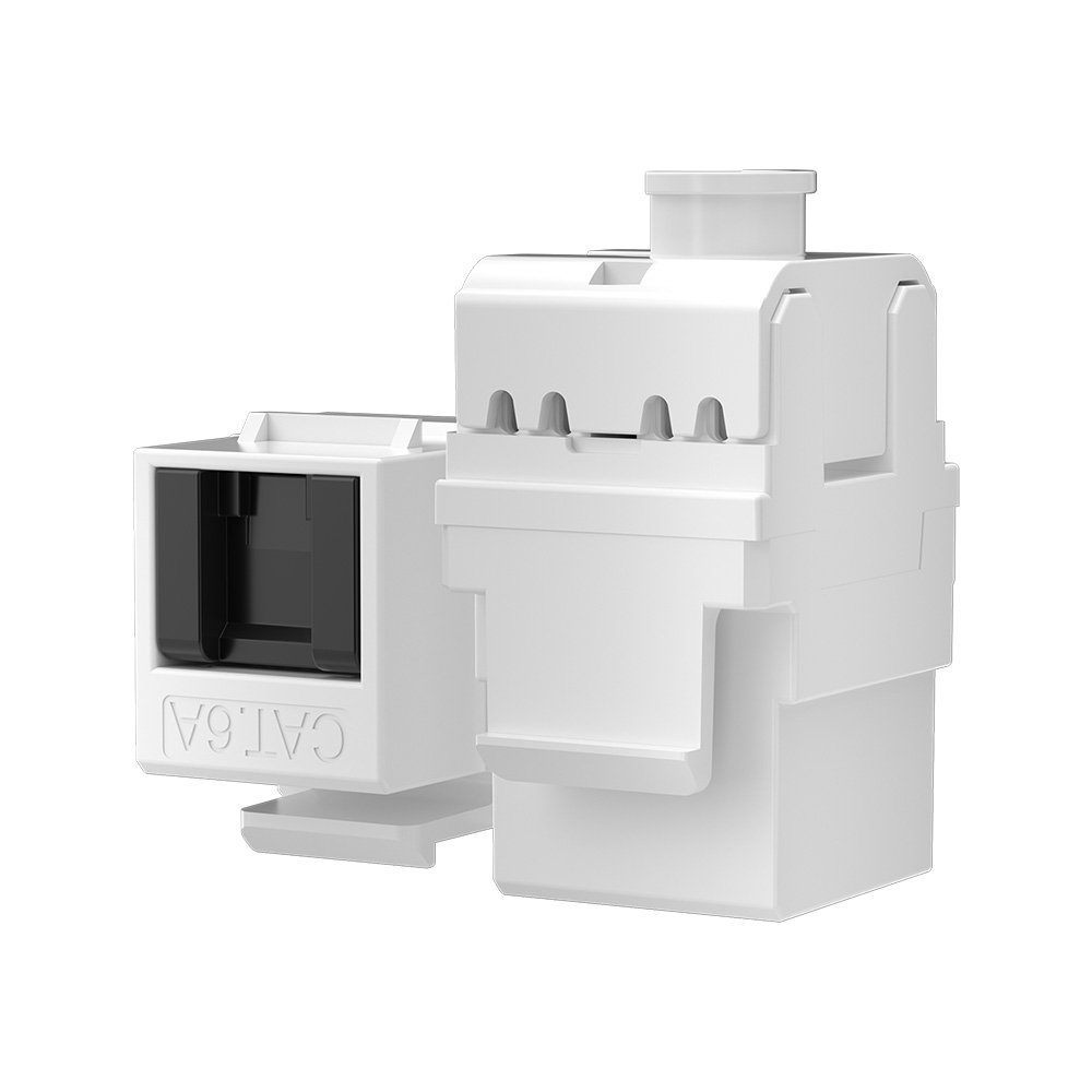 Dust-proof 180° Toolless UTP RJ45 Keystone Jack