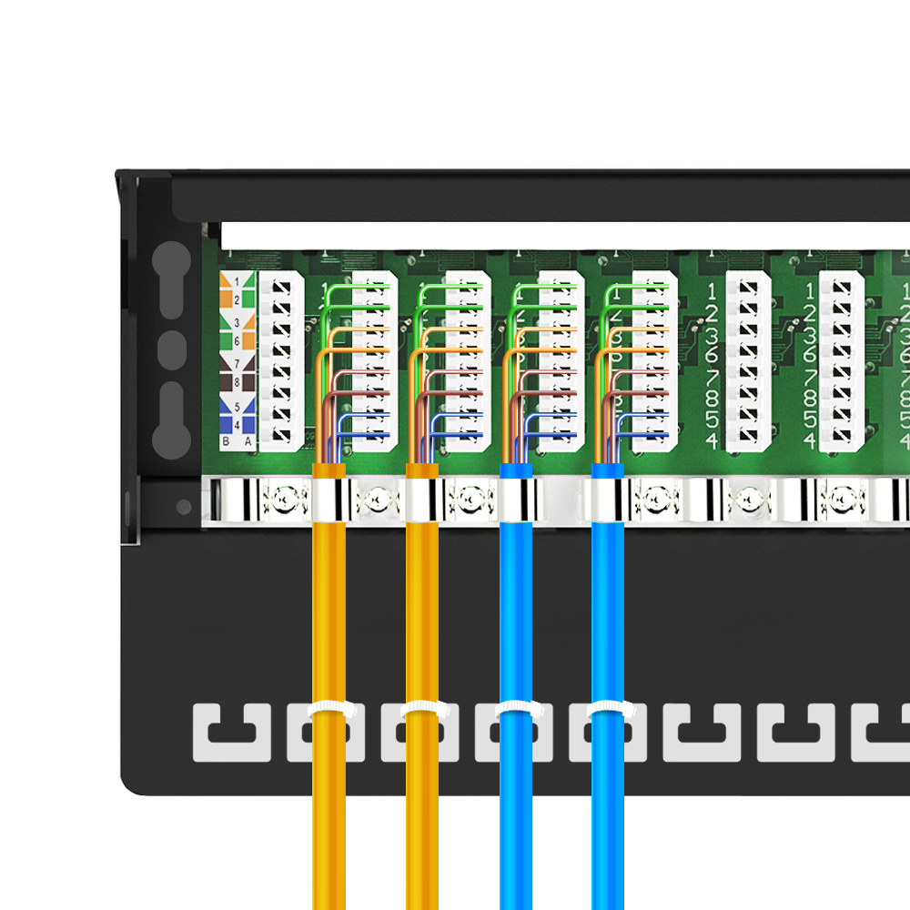 1U 12 Port-CAT.6A Shielded Patch Panel
