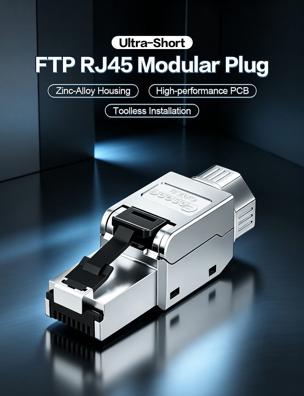 Ultra-Short Toolless Shielded FTP RJ45 Modular Plug