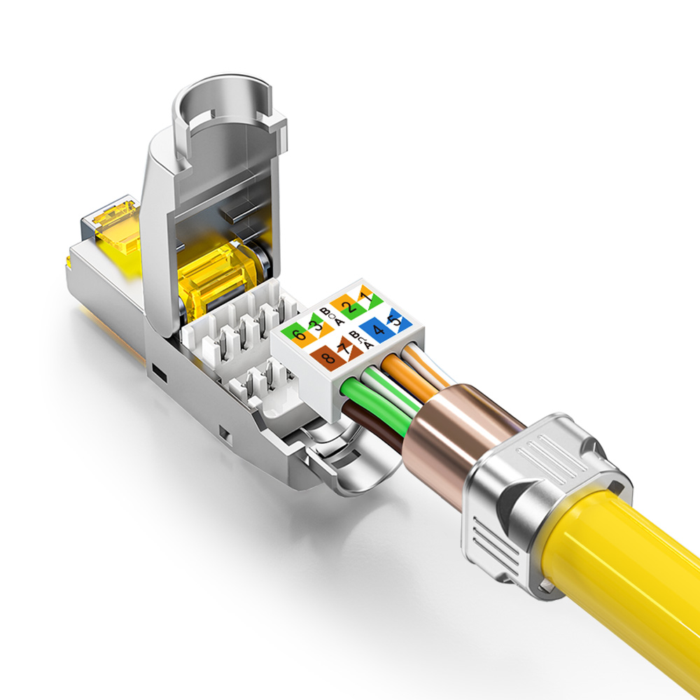 Ultra-Short Toolless Shielded FTP RJ45 Modular Plug