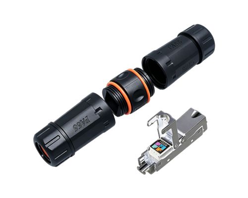 M23 Cat.6A Field-Termination Waterproof Connector