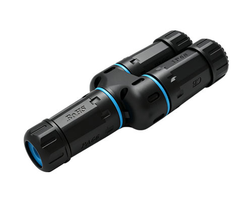 Dual-Port Waterproof RJ45 Junction Connector
