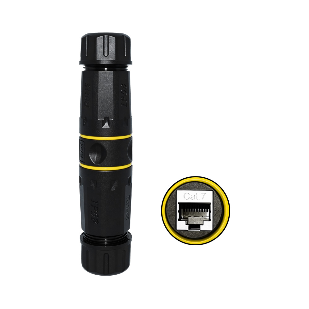 M23 Cat.7 Waterproof RJ45 In-Line Coupler